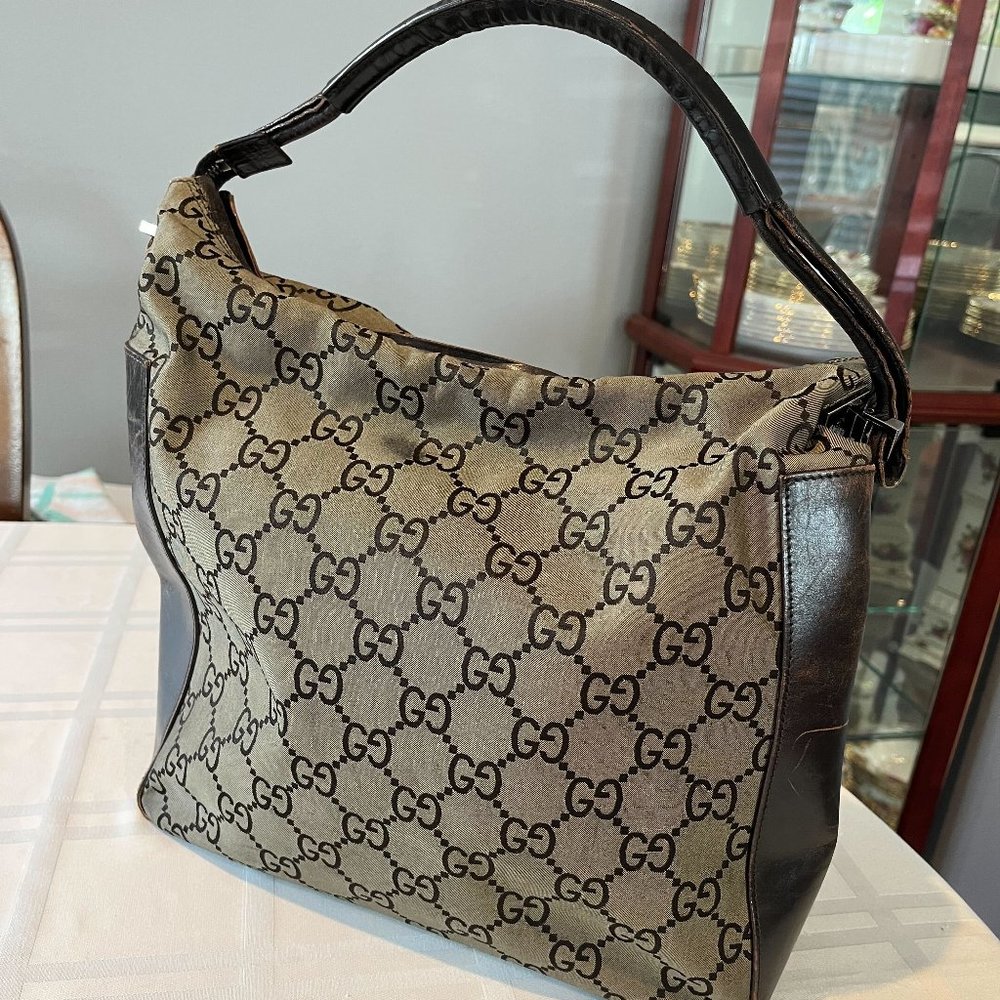 GUCCI | AUTHENTIC Vintage GG Monogram Logo Nylon Shoulder Bag